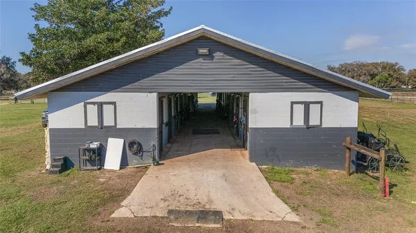 a view of a bench in a park