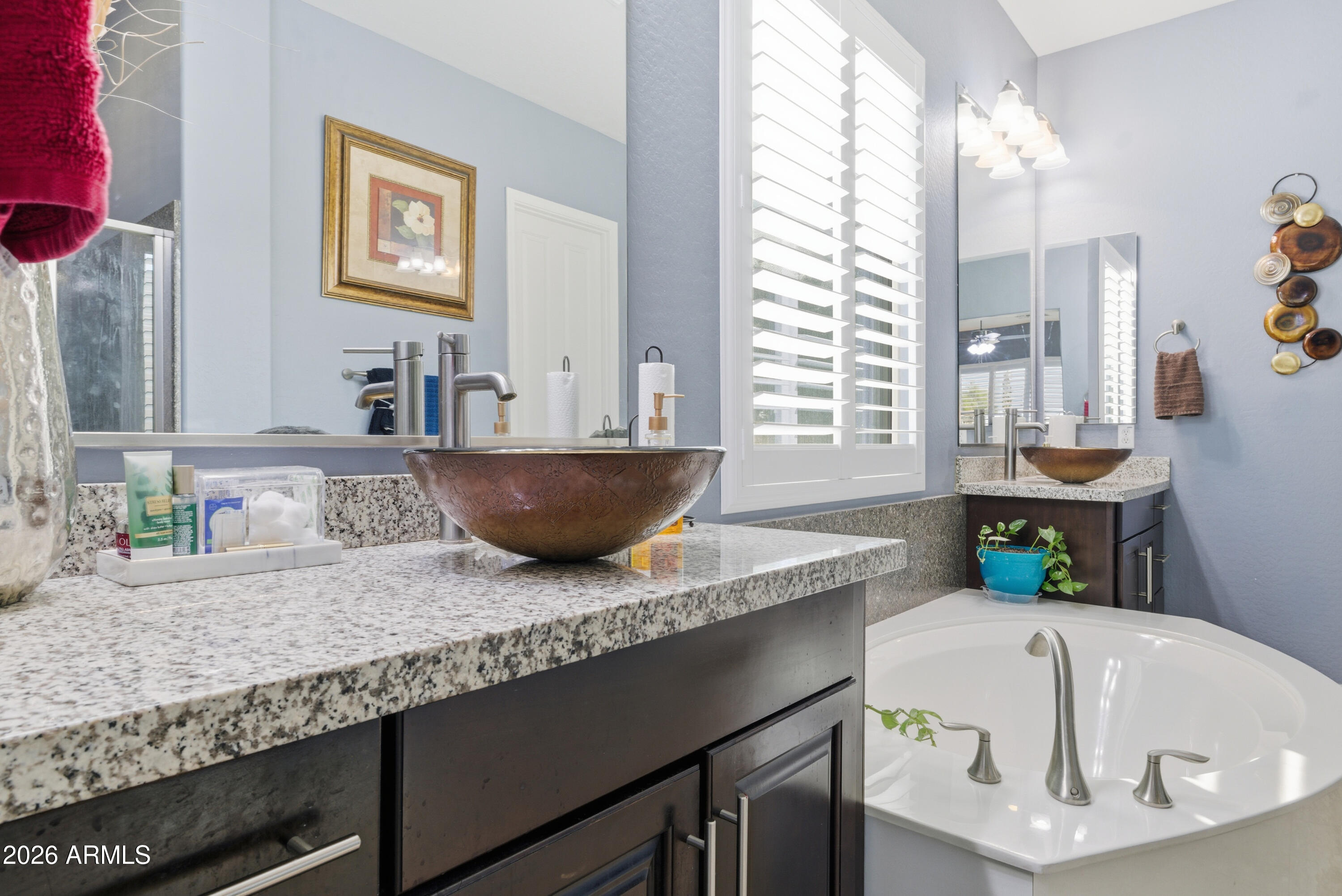 14304 West Coronado Road Goodyear, AZ 85395 - Photo 36 of 66 a living room with granite countertop furniture and a potted plant