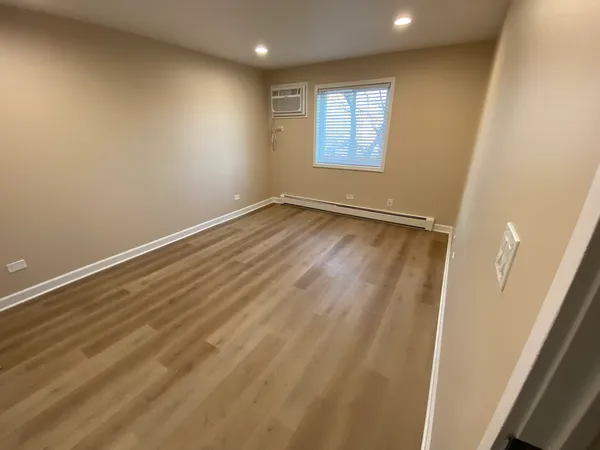 an empty room with a window