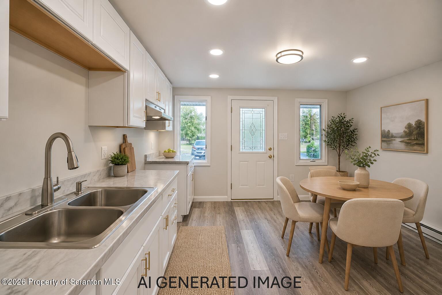 200 Center Street Clarks Summit, PA 18411 - Photo 10 of 26 a kitchen with a sink and breakfast area