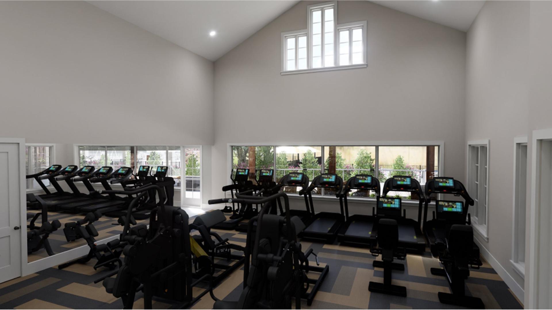 114 Red Brush Way Apex, NC 27539 - Photo 21 of 22 a view of a room with gym equipment window and chairs