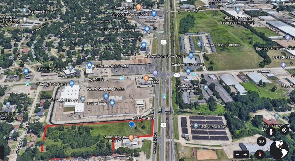 0 Mansfield Road Shreveport, LA 71108 - Photo 9 of 10 an aerial view of a city with lots of residential buildings