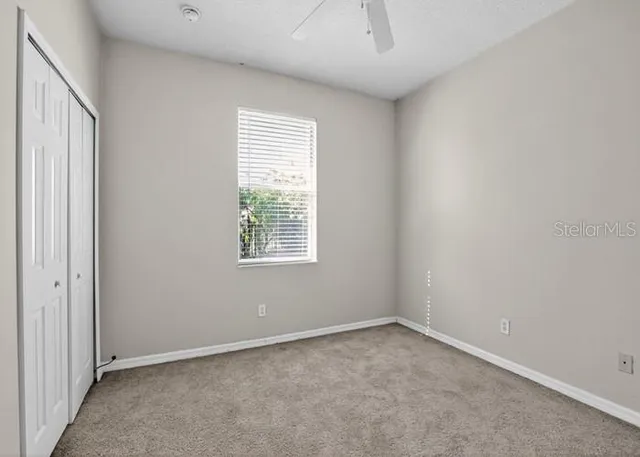 an empty room with a window