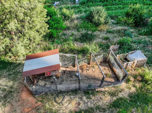 a view of a backyard