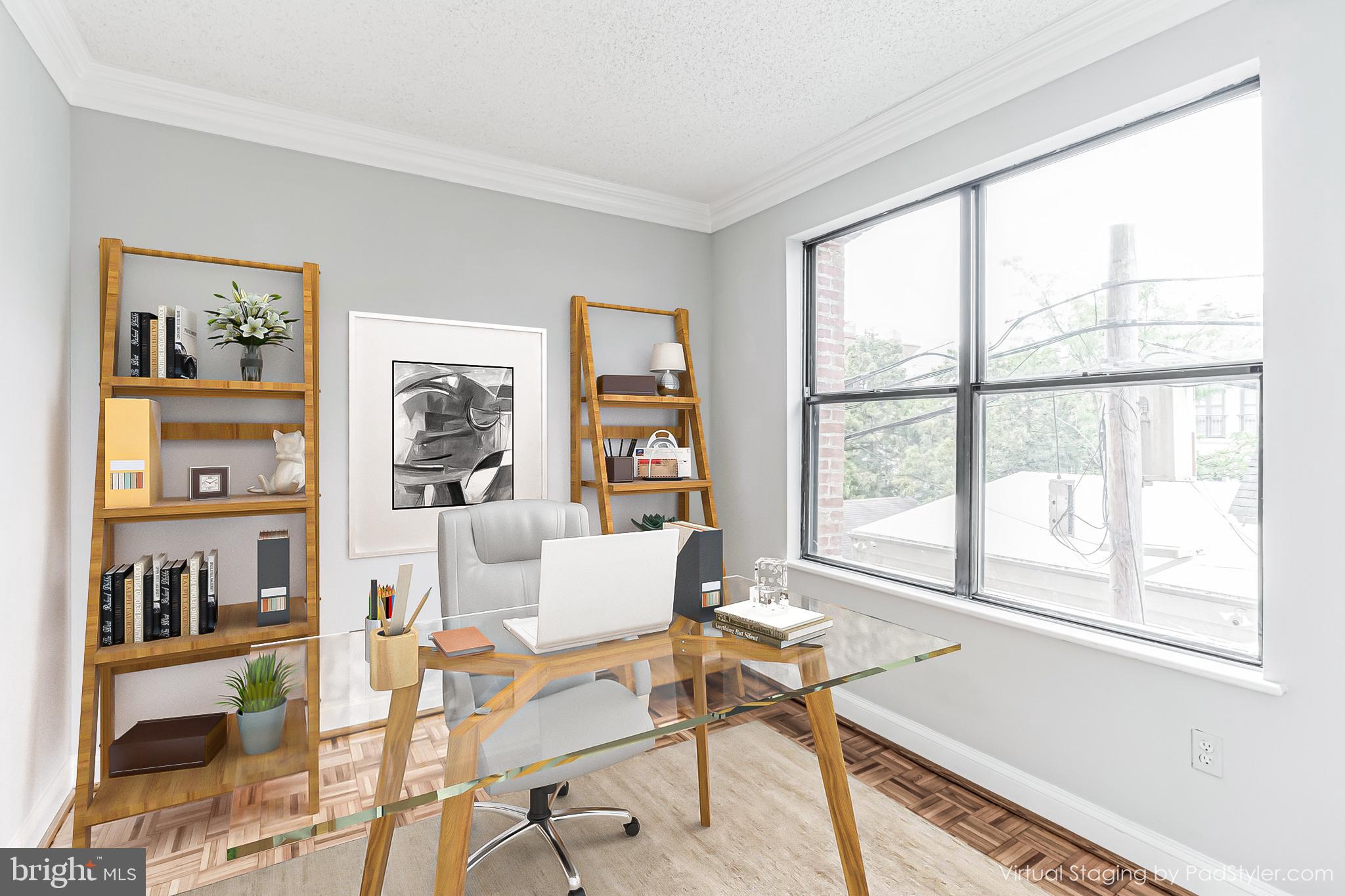 2123 California Street Northwest, Unit C6 Washington, DC 20008 - Photo 10 of 32 Large den *virtually staged as an office*