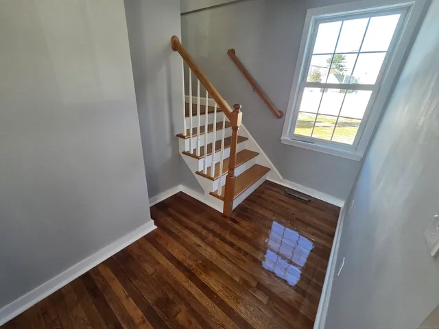 a view of wooden floor in a room