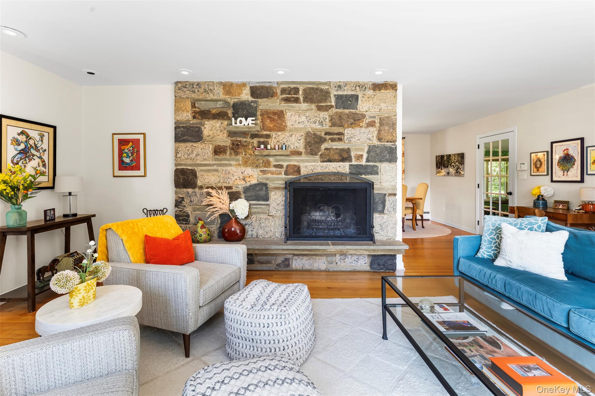 507 Croton Lake Road Bedford Corners, NY 10549 - Photo 4 of 39 a living room with furniture and a fireplace