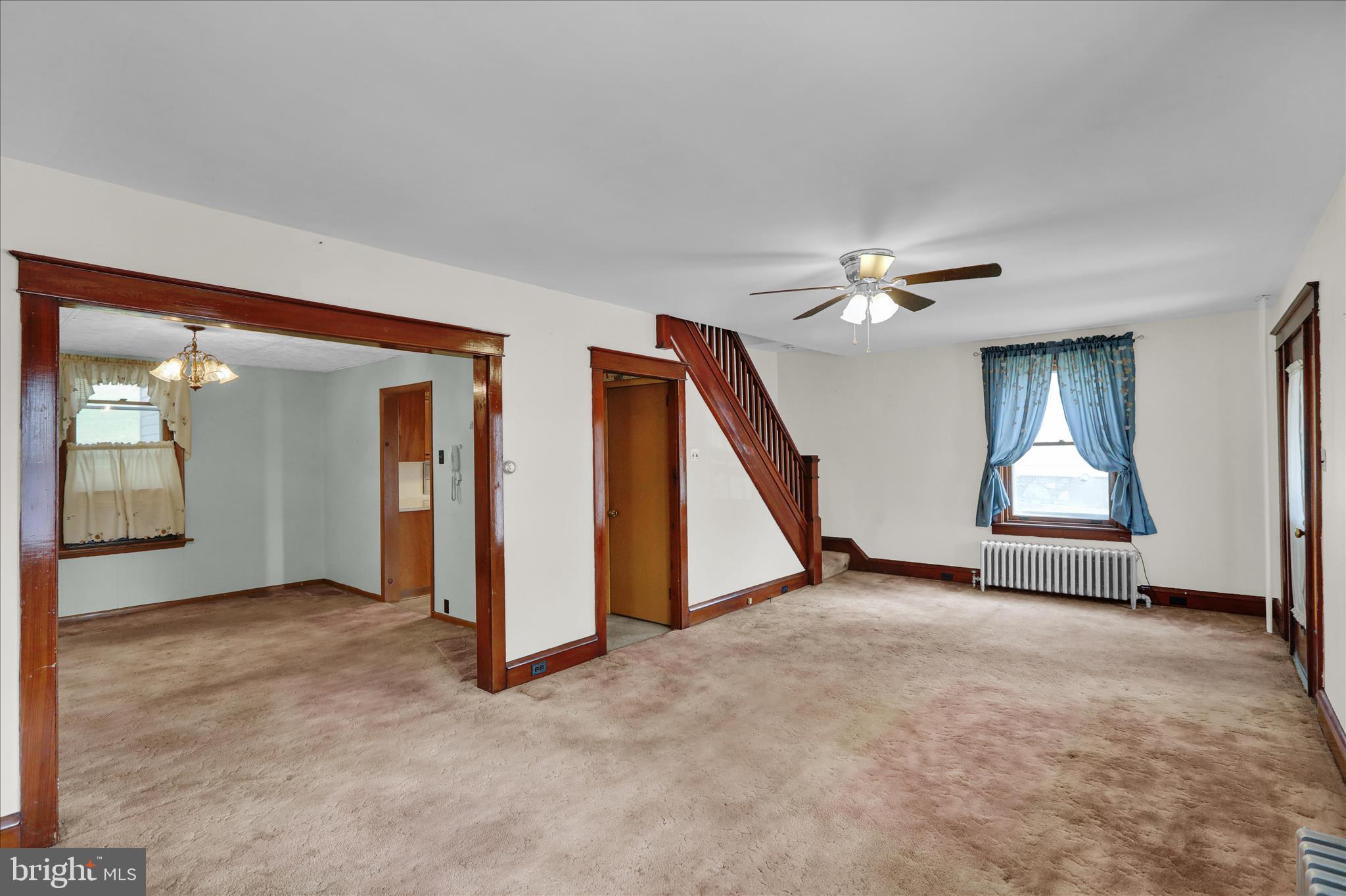 4205 Penn Avenue Reading, PA 19608 - Photo 13 of 54 an empty room with closet and a chandelier fan
