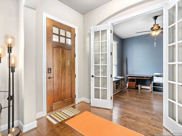 a view of livingroom with furniture and wooden floor