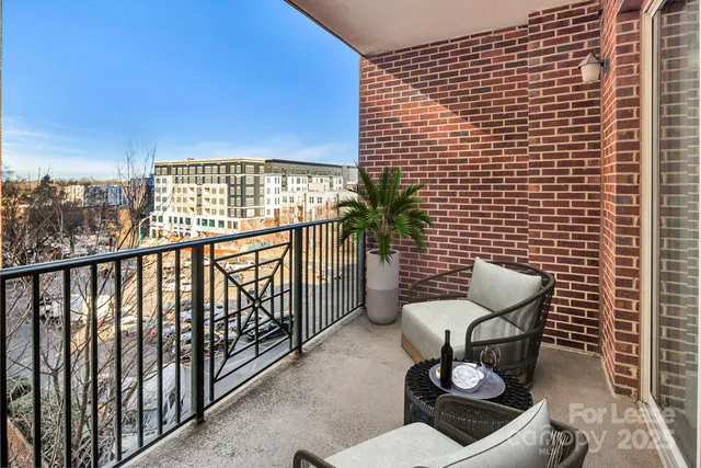 a view of balcony with couch