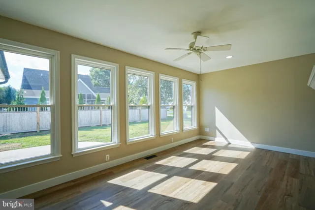 a view of a room with a window