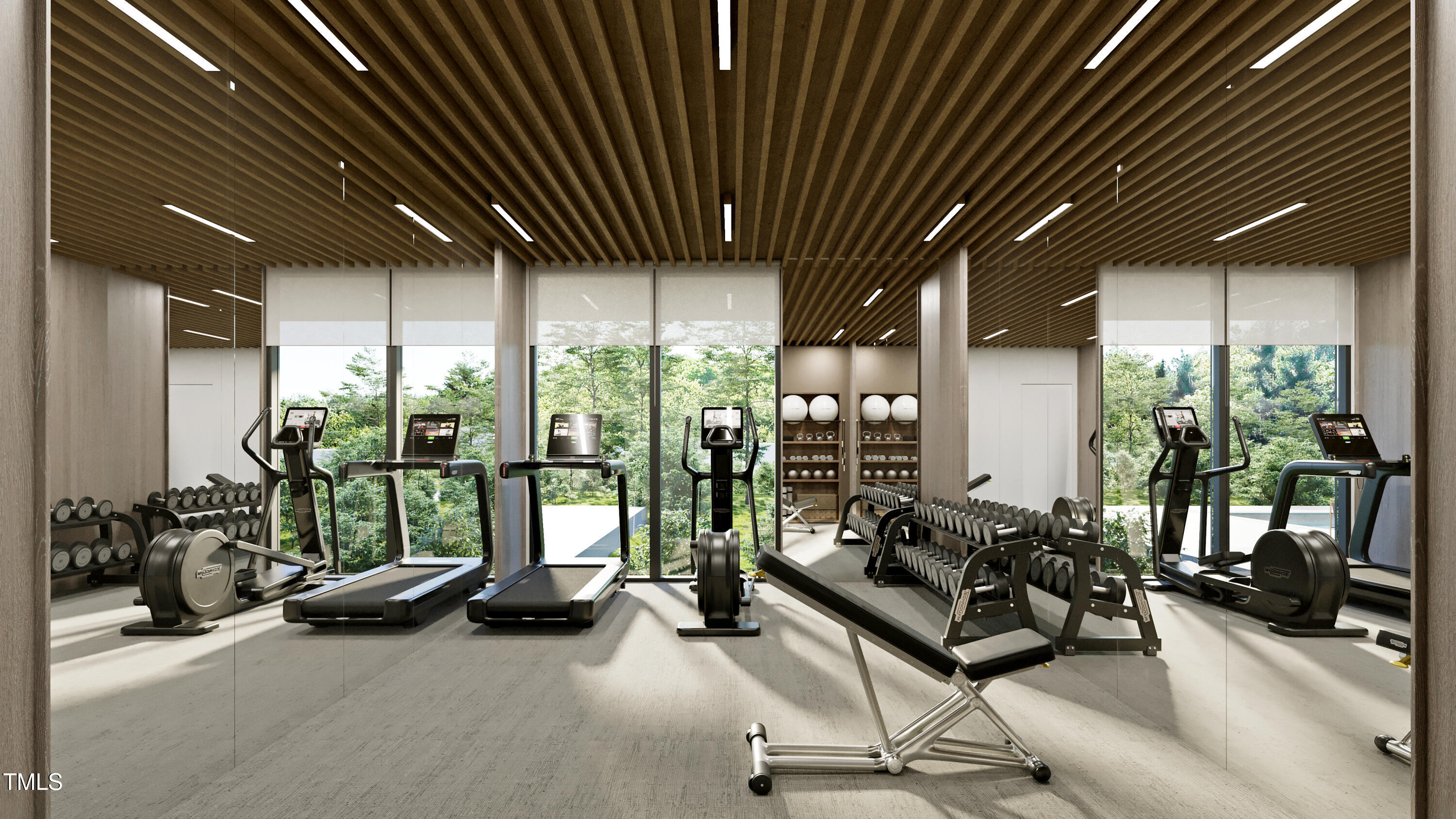 5909 Tower Grove Drive Raleigh, NC 27614 - Photo 11 of 17 a view of a livingroom with gym equipment