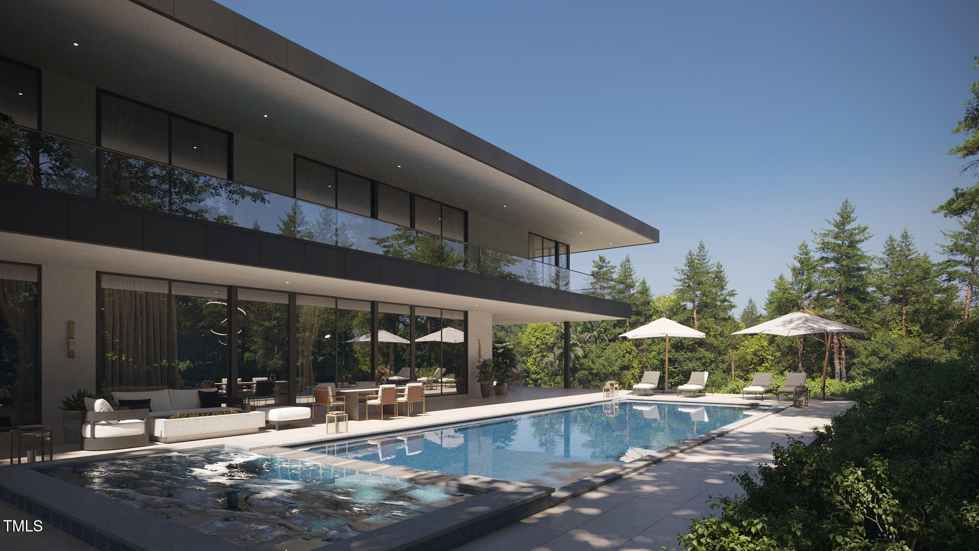 5909 Tower Grove Drive Raleigh, NC 27614 - Photo 3 of 17 a view of a patio with a table and chairs under an umbrella