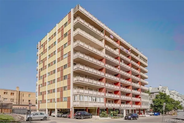 a front view of a building