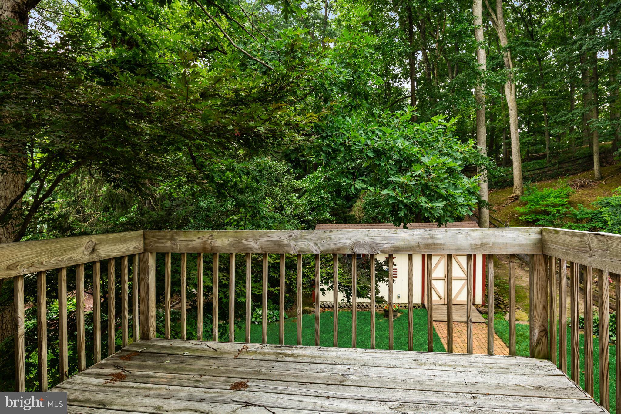 494 Arneys Mt Road Pemberton, NJ 08068 - Photo 26 of 47 a view of wooden deck and a yard with wooden fence