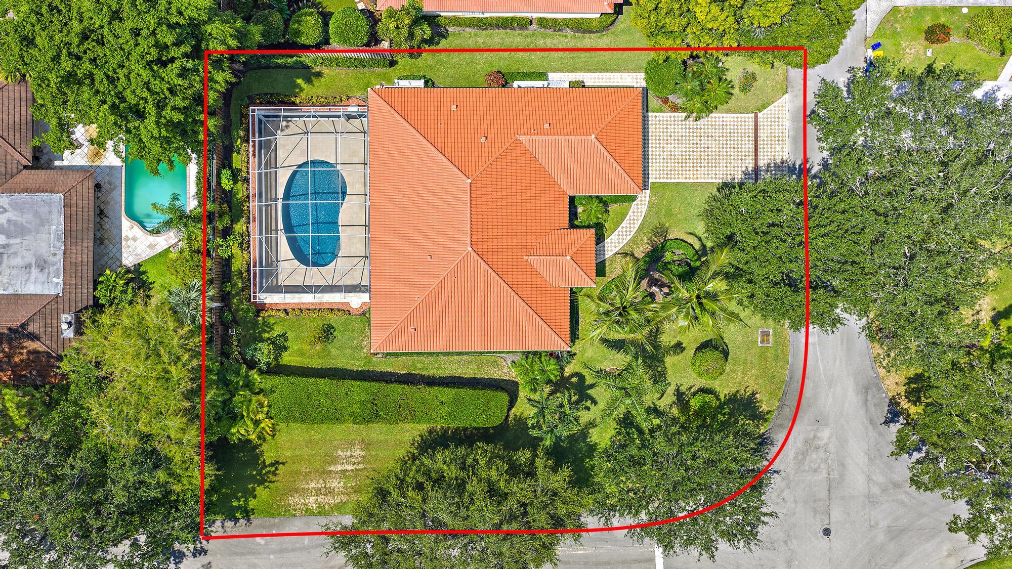 12 Bentwood Road Palm Beach Gardens, FL 33418 - Photo 31 of 40 an aerial view of a house with a yard basket ball court and outdoor seating