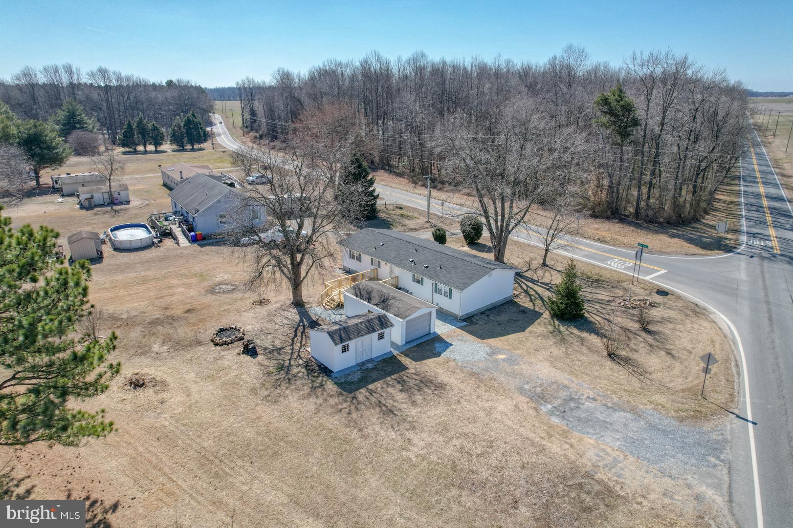 3202 Carpenter Bridge Road Felton, DE 19943 - Photo 30 of 34 Aerial view of back of home
