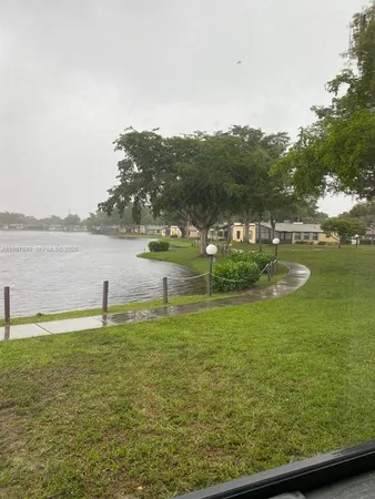 a view of a lake with houses