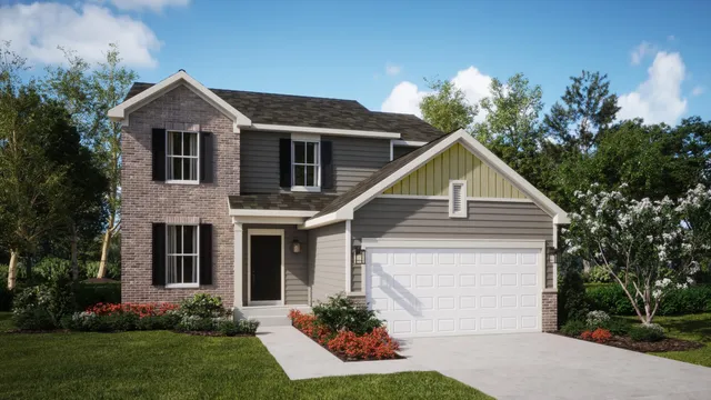 a view of a yard in front of house