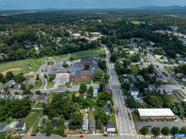 an aerial view of multiple house