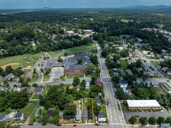 an aerial view of multiple house