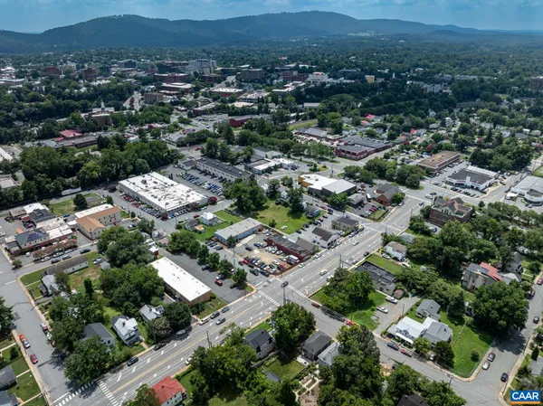 an aerial view of a city with lots of residential buildings