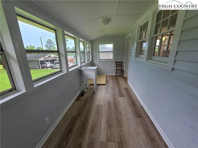 a view of a furniture and window in a room