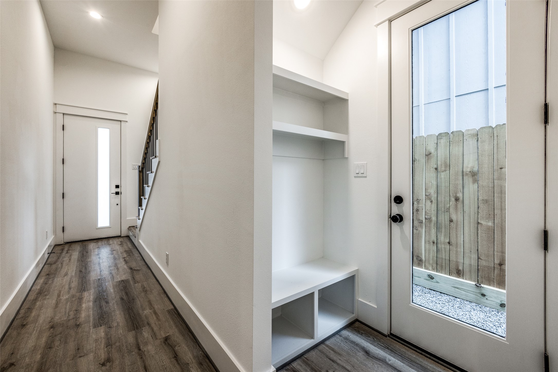 948 Fisher Street, Unit B Houston, TX 77018 - Photo 10 of 25 a view of entryway with wooden floor