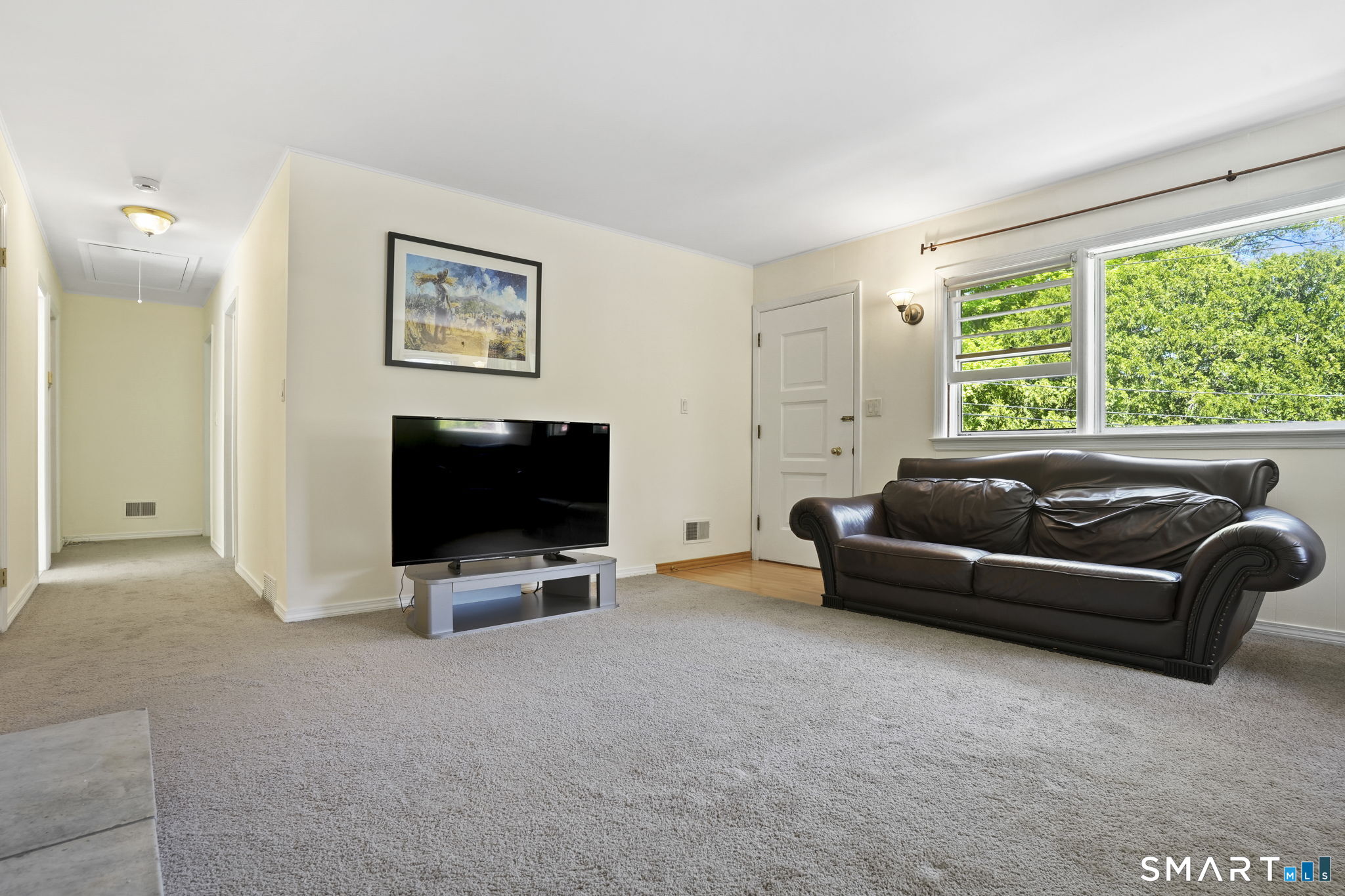 2 Laurel Hill Road South Sherman, CT 06784 - Photo 8 of 35 a living room with furniture and a flat screen tv