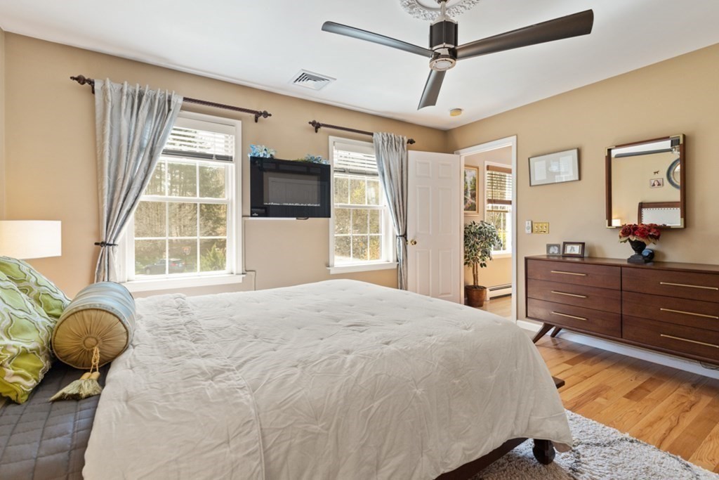 82 Hammersmith Drive Saugus, MA 01906 - Photo 25 of 41 a bedroom with a bed and large windows
