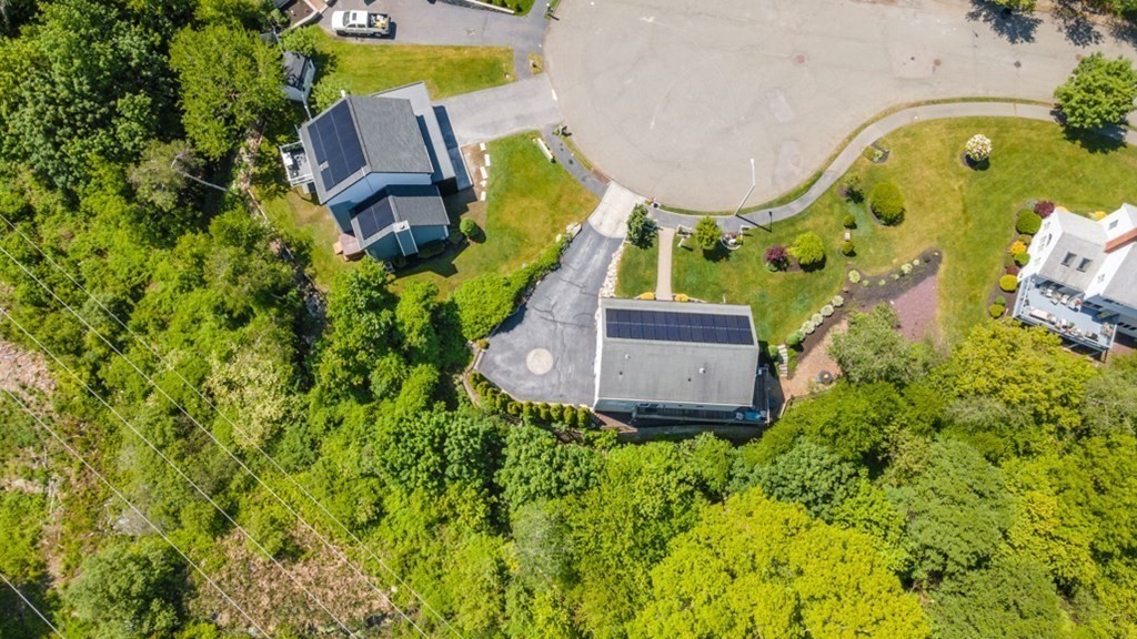 82 Hammersmith Drive Saugus, MA 01906 - Photo 36 of 41 an aerial view of a house with swimming pool and tennis court