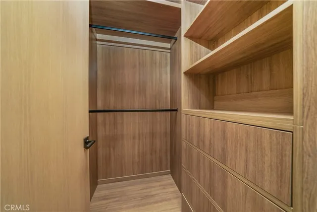 a view of a wooden door