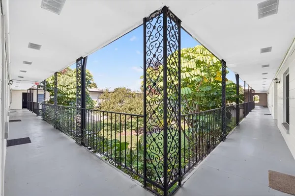 a view of a balcony