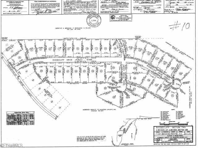 0 Ridgecliff Drive Rural Hall, NC 27045 - Photo 3 of 3 Original neighborhood plat