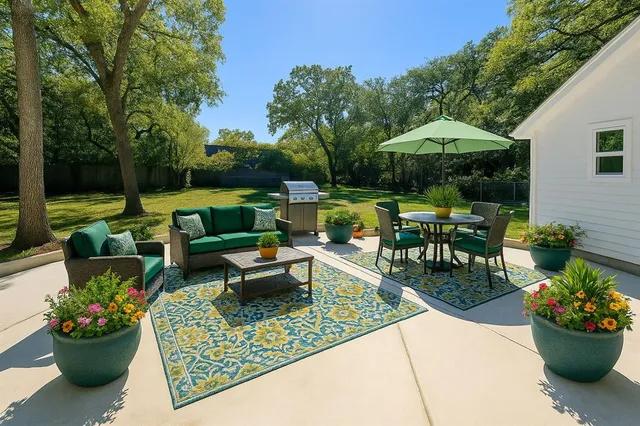 a bed room with a bed and potted plant