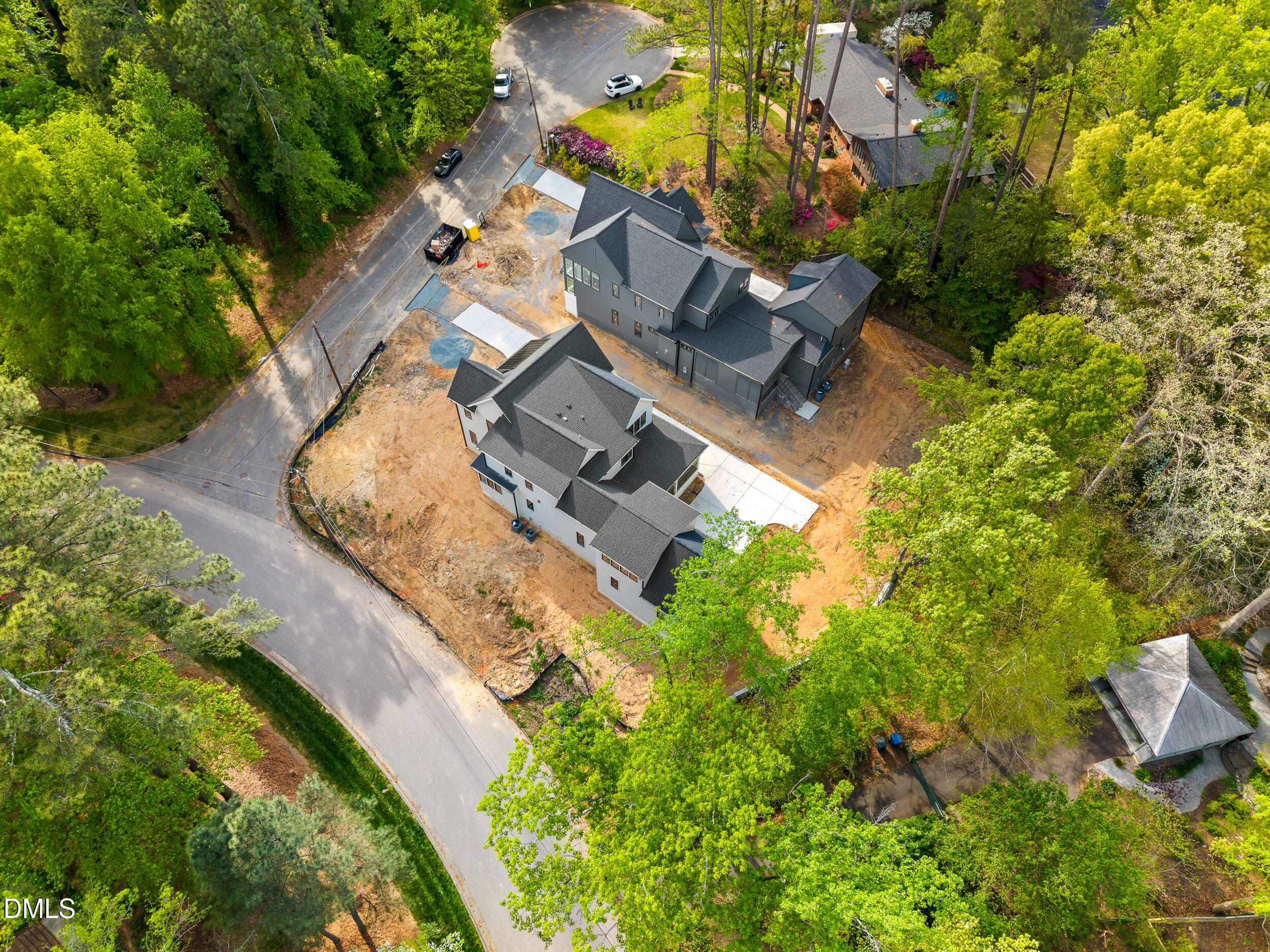 4 Chantilly Place Durham, NC 27707 - Photo 47 of 49 an aerial view of residential houses with outdoor space