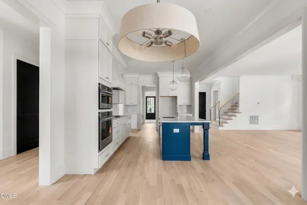 a view of small space with racks on the wall