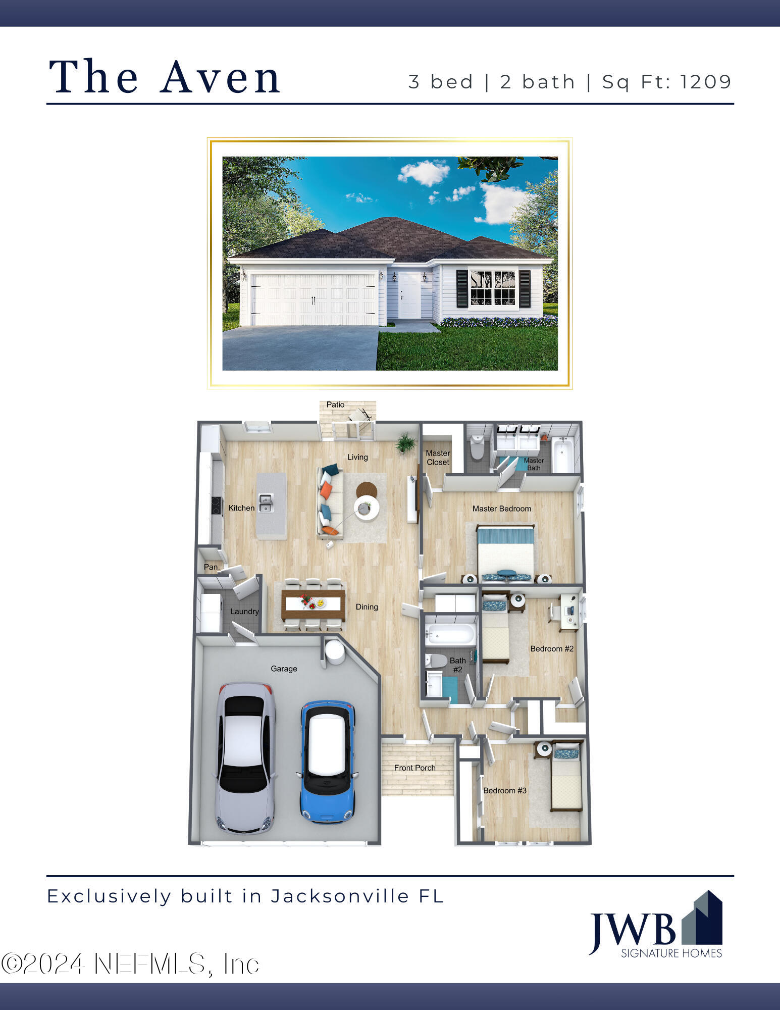 8529 Firetower Road Jacksonville, FL 32210 - Photo 19 of 19 The Aven Floor Plan 1209