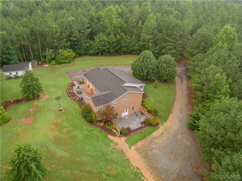 1286 Fletcher Chapel Road Kenbridge, VA 23944 - Photo 46 of 48 an aerial view of a house with a yard
