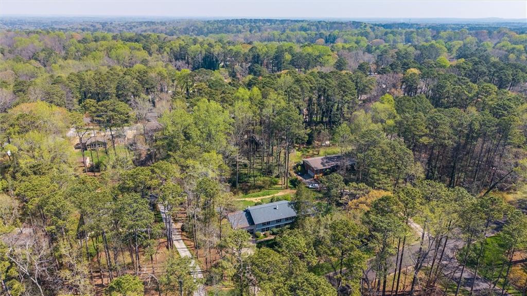 5416 Pheasant Run Smoke Rise, GA 30087 - Photo 42 of 47 an aerial view of a house with a yard