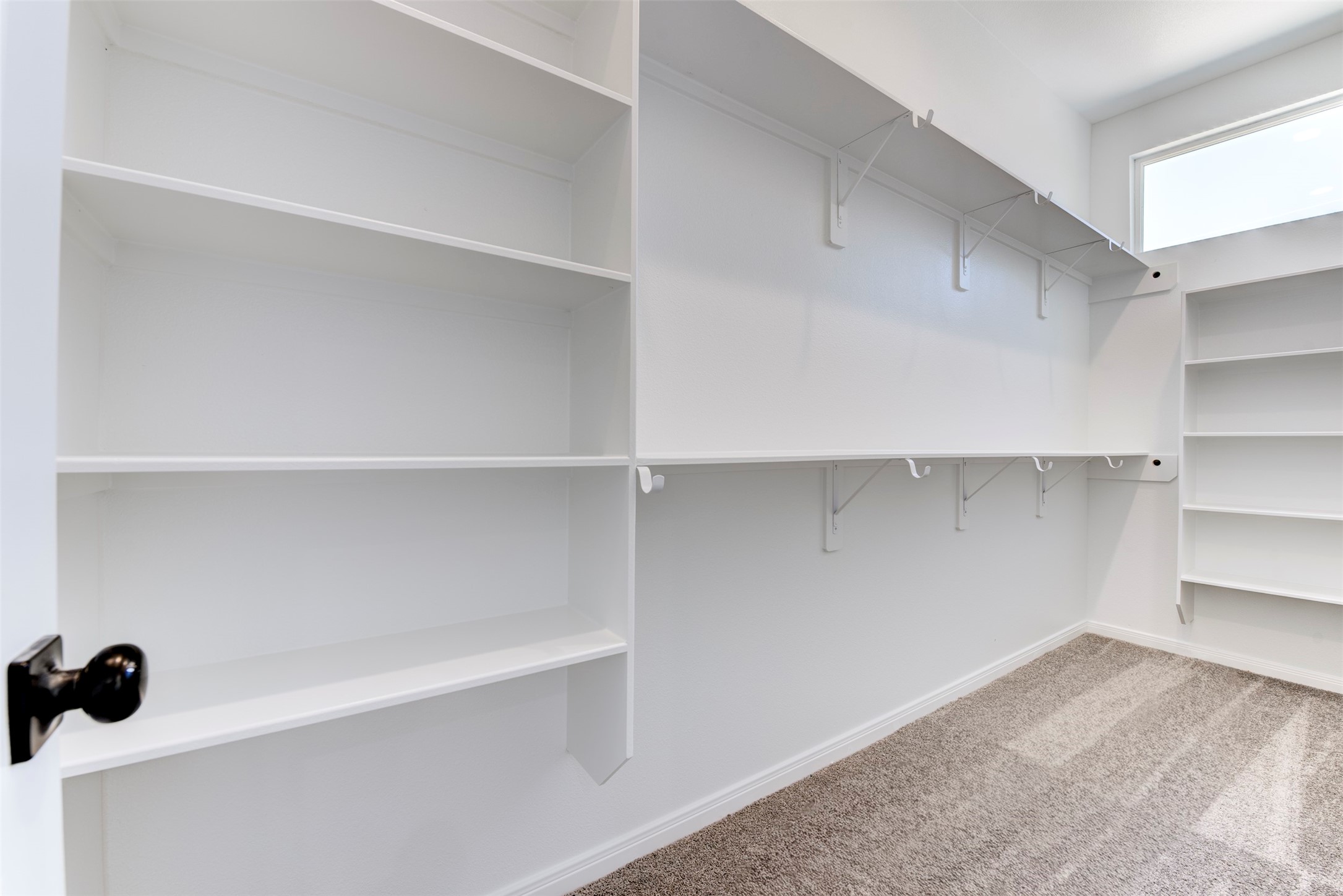 6809 Paris Street Houston, TX 77021 - Photo 30 of 37 Spacious walk-in closet featuring extensive built-in shelving and double hanging rods, offering ample storage and organization for both everyday wear and seasonal items.