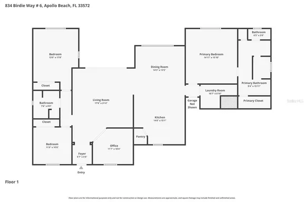 $555,000 | 834 Birdie Way, Apollo Beach, FL 33572