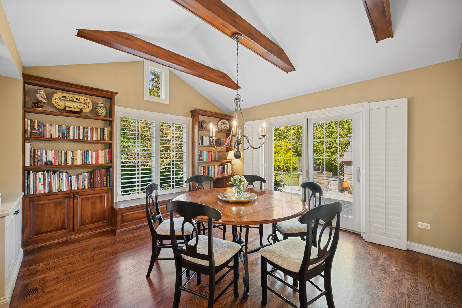 1144 Ranch Road Lake Forest, IL 60045 - Photo 19 of 41 a view of a dining room with furniture window and wooden floor
