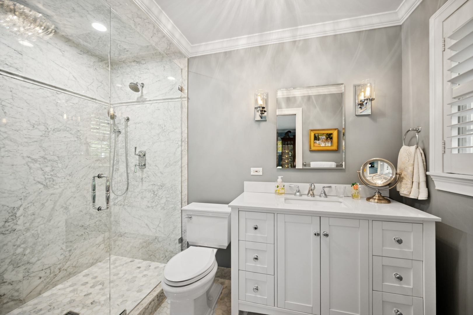 1144 Ranch Road Lake Forest, IL 60045 - Photo 25 of 41 a bathroom with a sink toilet vanity and shower