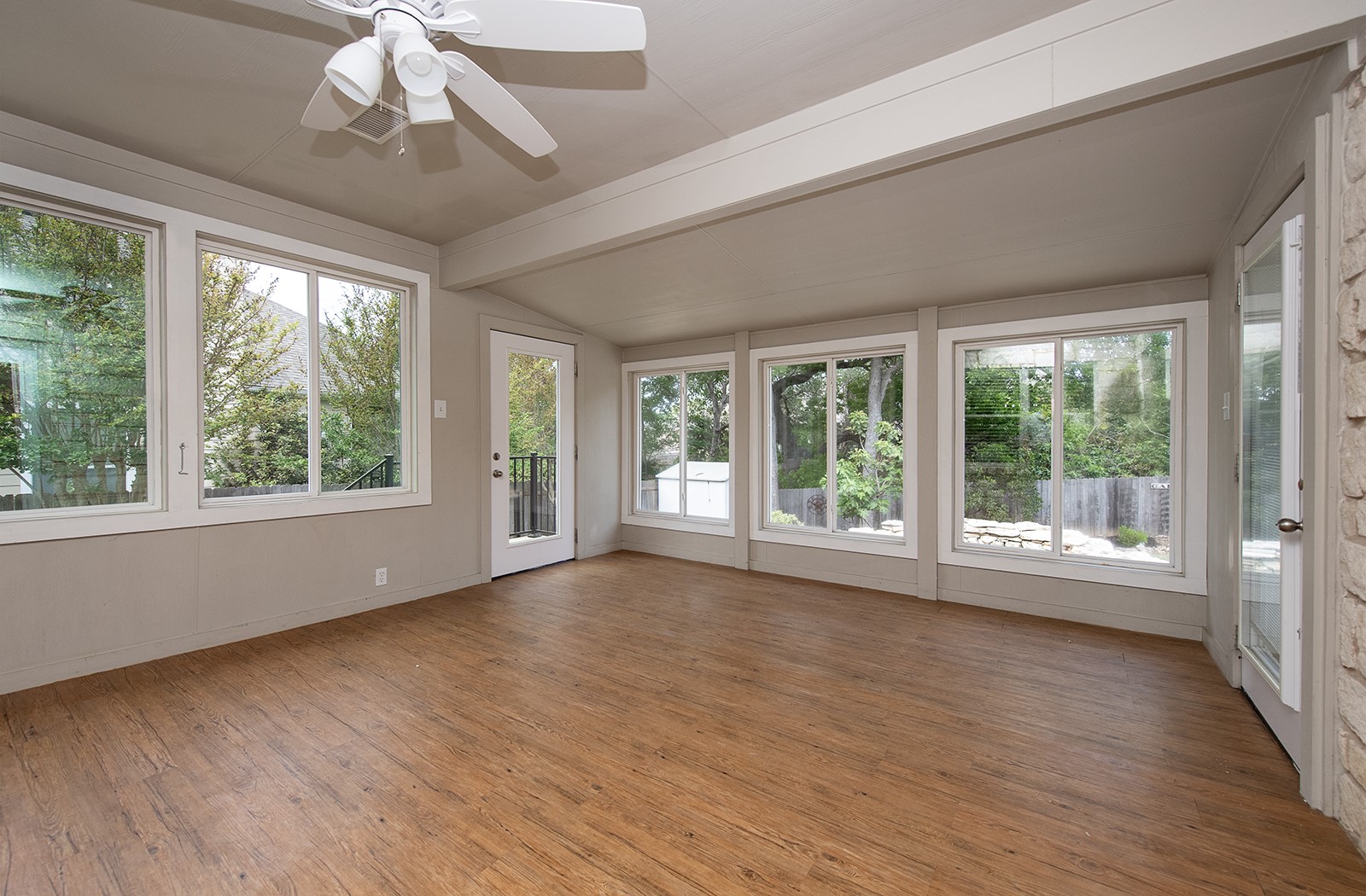 118 Chestnut Court Georgetown, TX 78633 - Photo 24 of 31 a view of empty room with wooden floor and fan