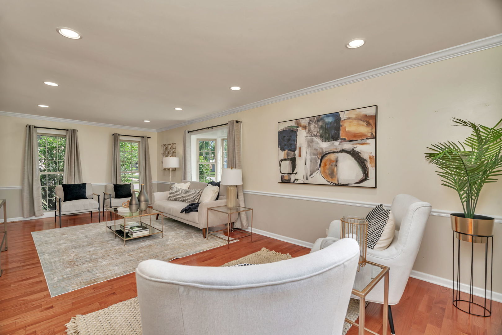 336 Brooklea Court Naperville, IL 60565 - Photo 10 of 39 a living room with furniture and wooden floor