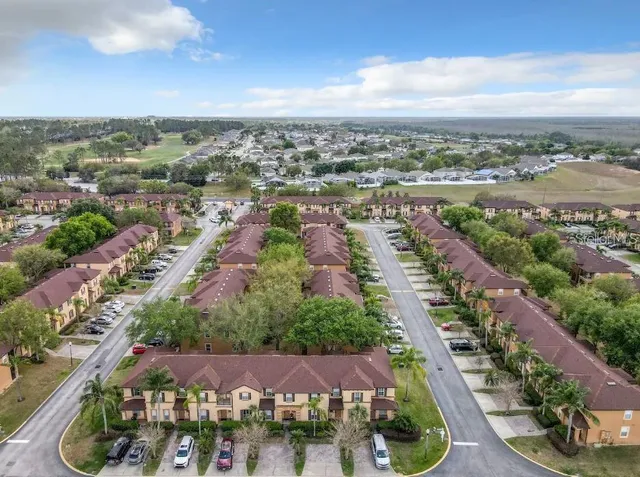 an aerial view of a city