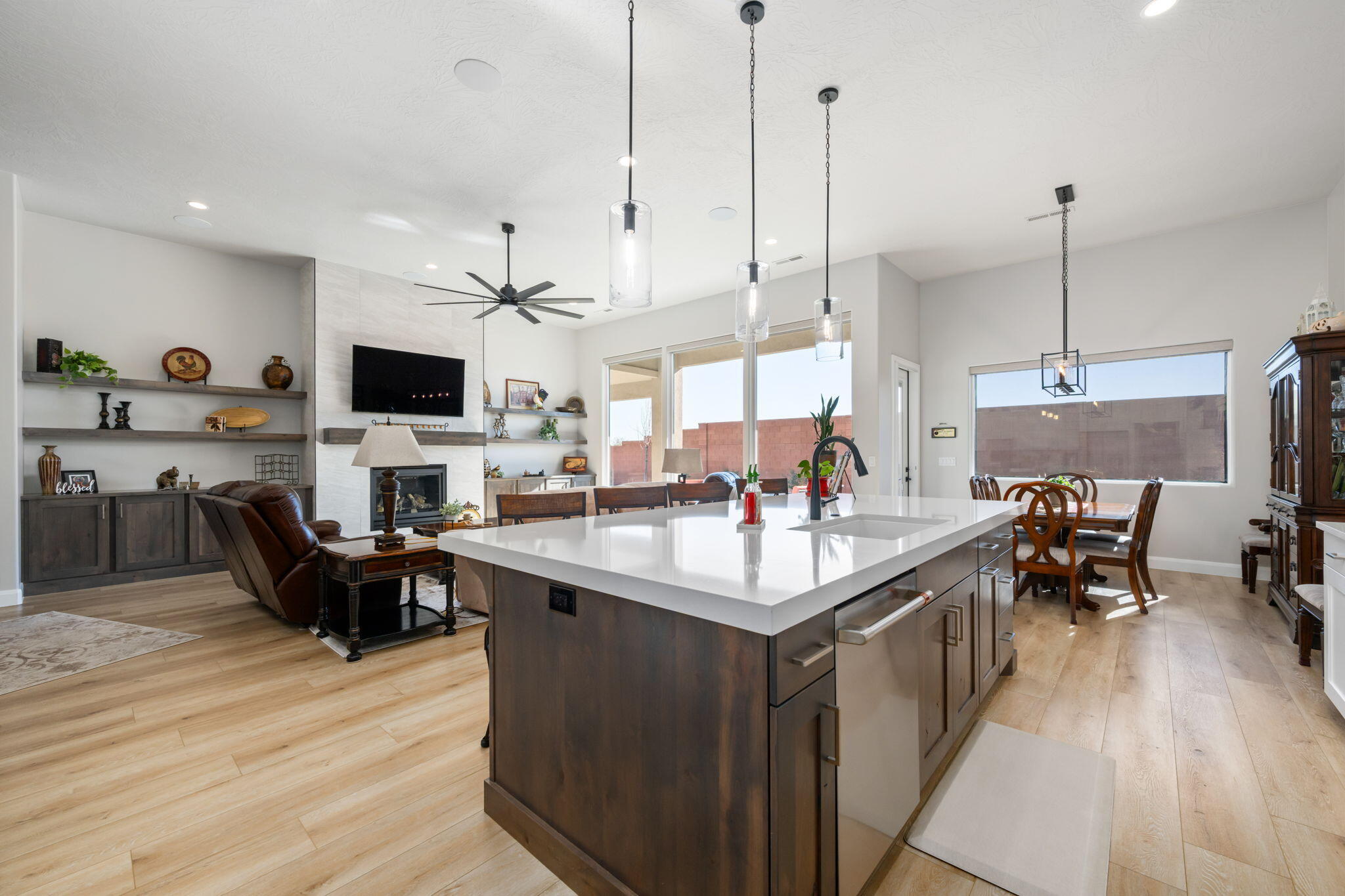 227 United Way Ivins, UT 84738 - Photo 9 of 28 Expansive island provides generous prep space and seating, ideal for daily living and entertaining.