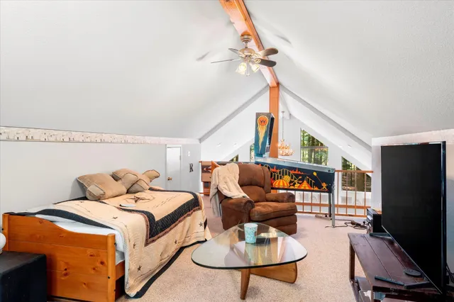 a bedroom with furniture