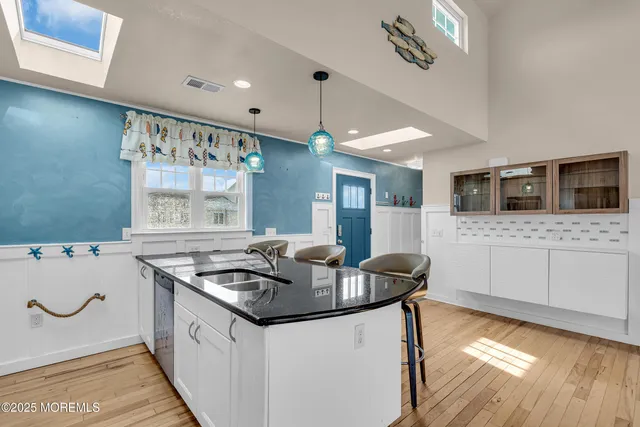 a view of a building with a glass door